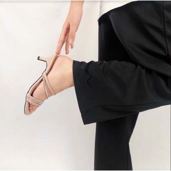BBS MSW 03 Sandal High Heels Open Toe Wanita Slanted Rope Terbaru Import