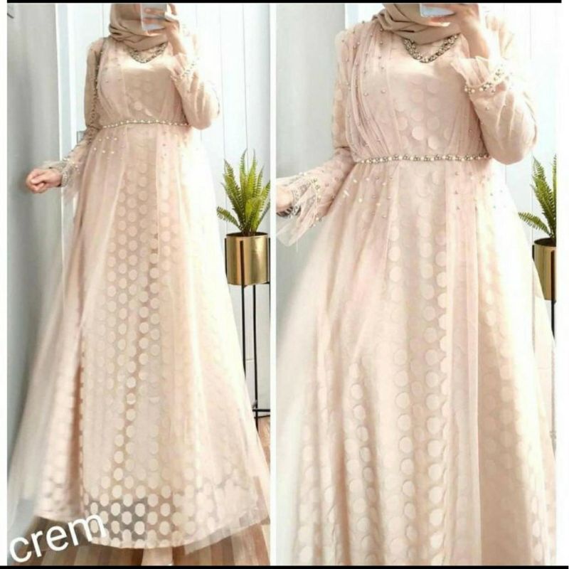 OZIAS GAMIS BRUKAT /BRUKAT BULAT TERBARU MIX TILE MUTIARA PAYET