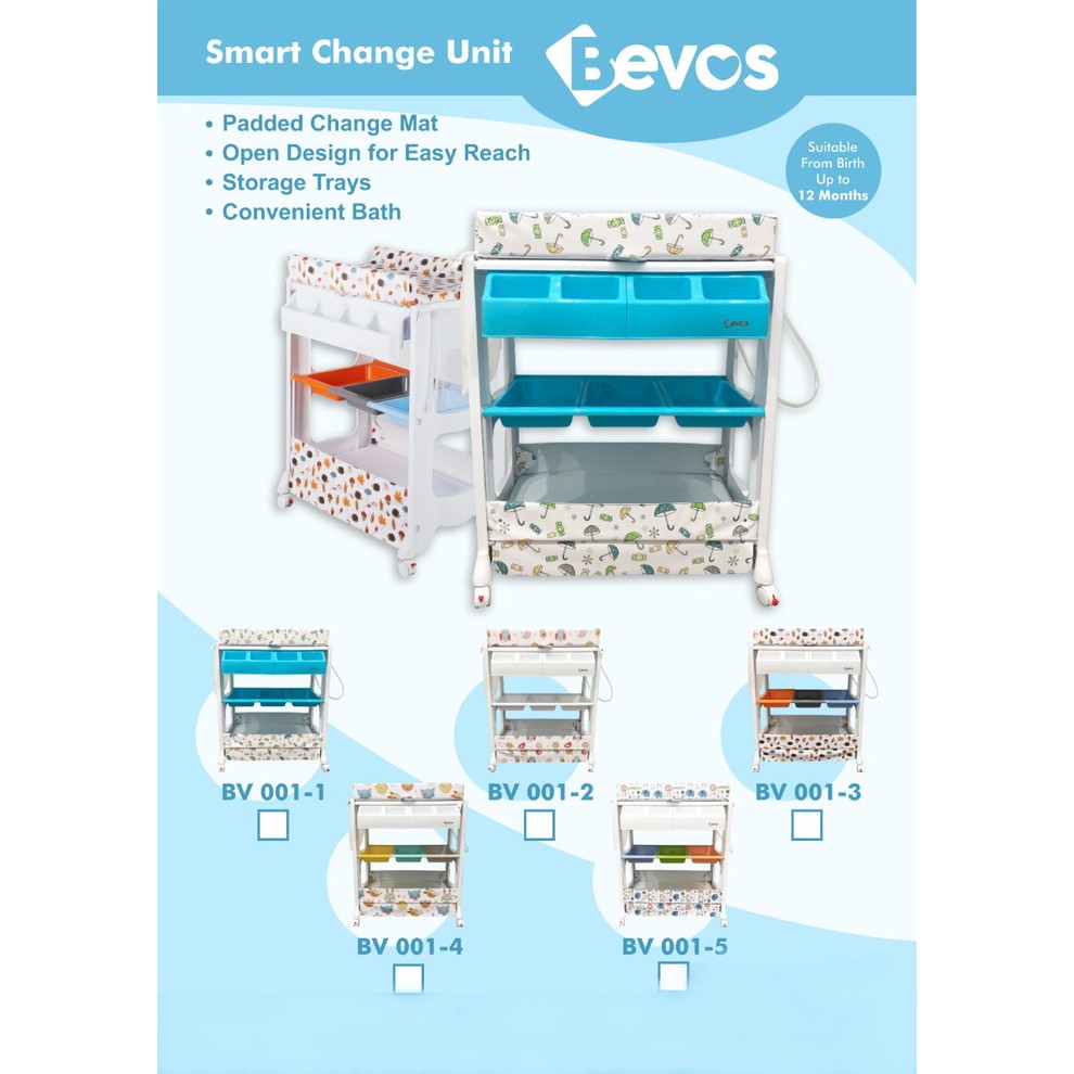 baby changing unit with bath
