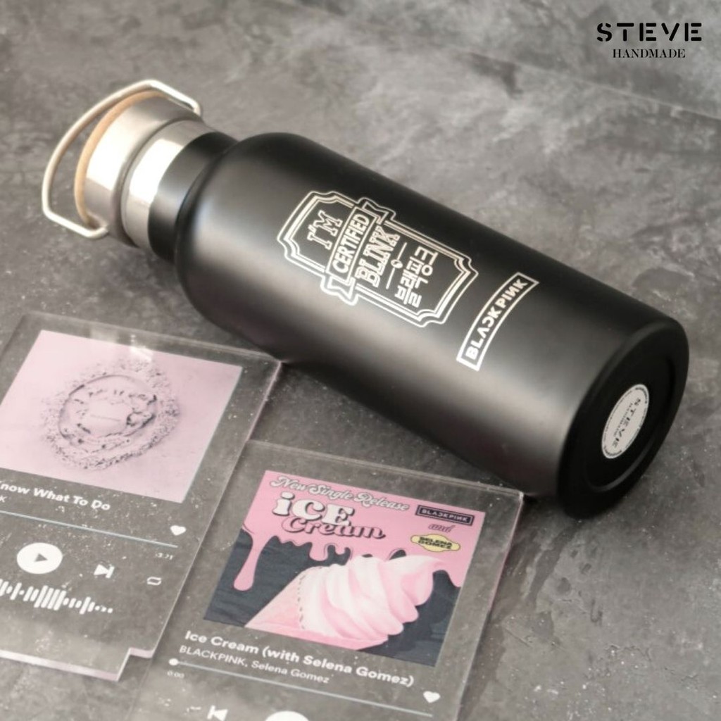 Botol minum stainless termos vacuum tumbler mug TM0599 Black