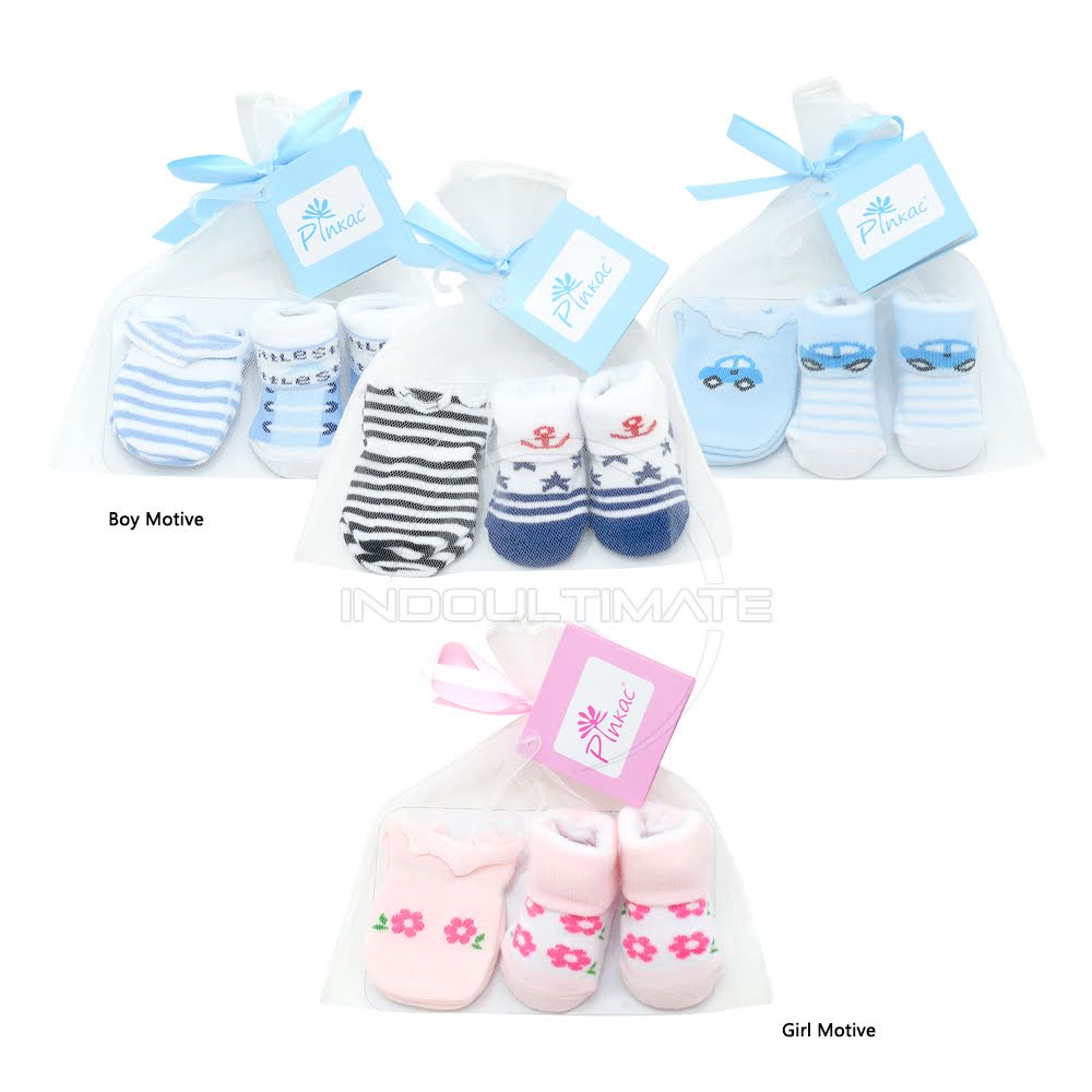 2in1 Set Kaos Kaki dan Sarung Tangan Bayi Newborn KKA-029 Kado Bayi Baru Lahir Hampers Kado Bayi Baru Lahir 2in1 Set Sarung Tangan Bayi dan Kaos Kaki Bayi