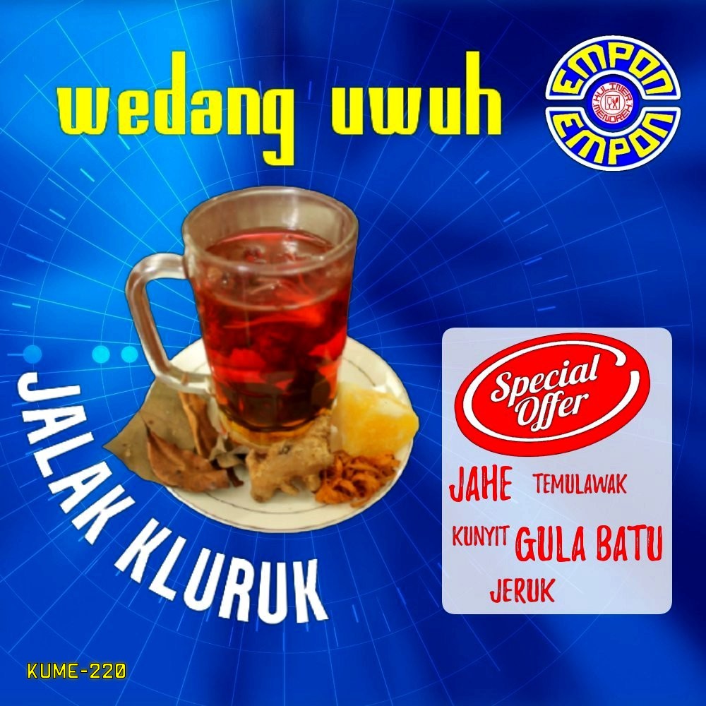 

WEDANG UWUH JALAK KLURUK Minuman Herbal Rempah Jahe Temulawak Sereh Kunyit Kapulaga Jeruk Khas Jogja