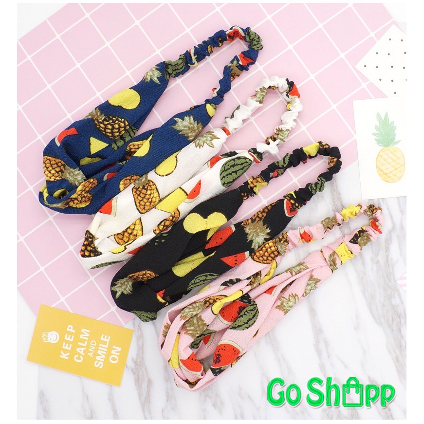 Bando Wanita Motif Buah - Bando Bandana Simpul Ala Korea - Headband - Bando Bandana Import [B03]