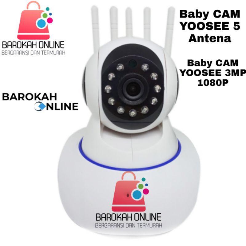 IP Kamera CCTV Wireless Wifi BABY CAM 5 antena YOOSEE 3MP 1080P MALAM BERWARNA