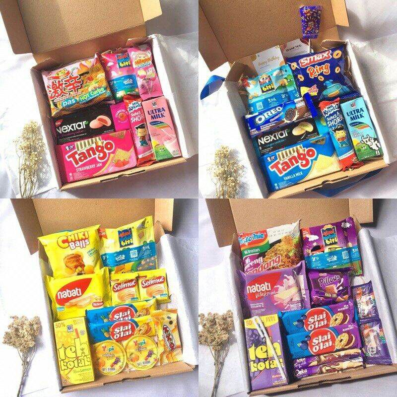 

SNACK BOX || HAMPERS BOX MAKANAN || HADIAH / KADO ULANG TAHUN