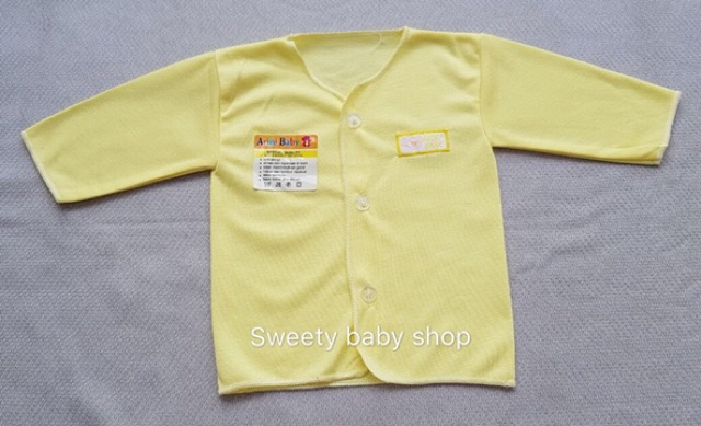 6PCS Baju bayi lengan panjang polos warna 0-3m NewBorn / baju bayi baru lahir panjang