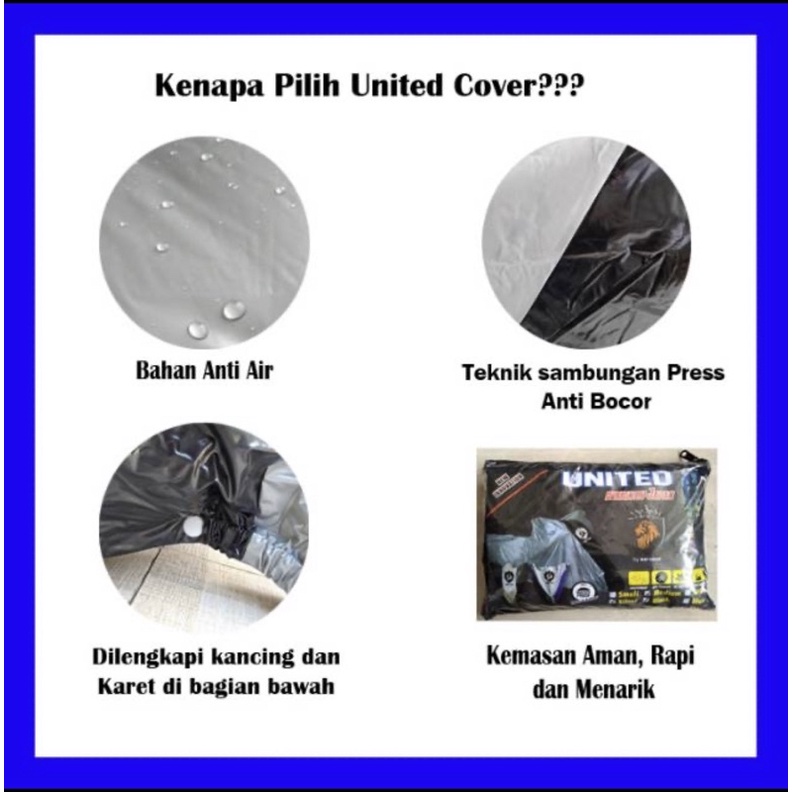 COVER MOTOR UNITED MIO VARIO SARUNG MOTOR BEAT VARIO125 SCOOPY FINO GENIO SOUL TUTUP MOTOR SATRIA FU