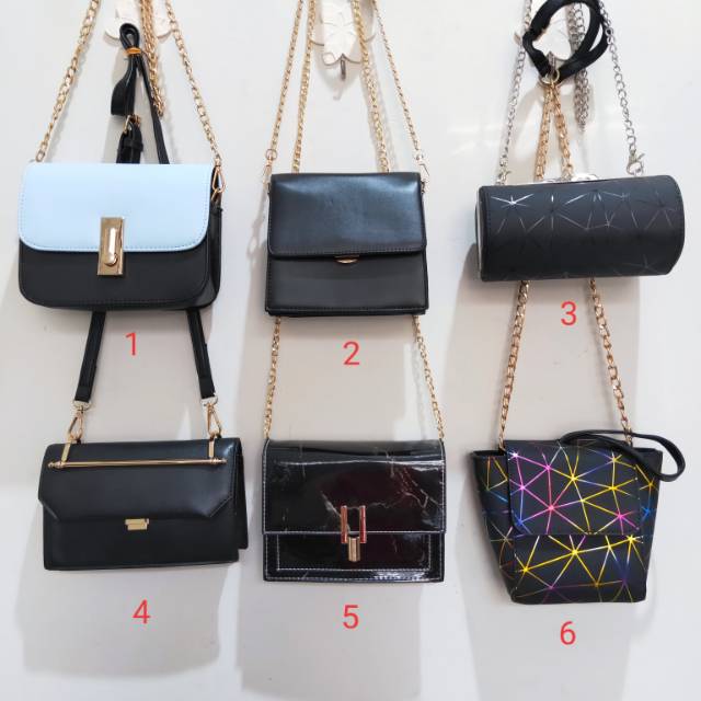 tas impor  murah wanita  hitam  handbag  promo