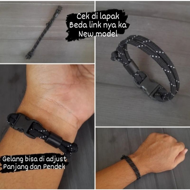 Gelang Buckle Gelang Tali Gelang Pria Gelang Wanita Gelang Prusik Gelang Paracord