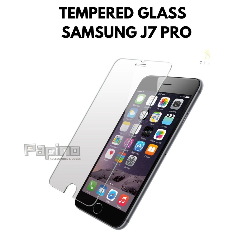 PAPINO Tempered Glass SAMSUNG J7 PRO/Screenguard/Protektor/Anti Gores LCD/Pelindung Layar/Temperglas