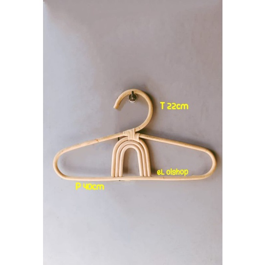 hanger baju hanger rotan gantungan baju anak