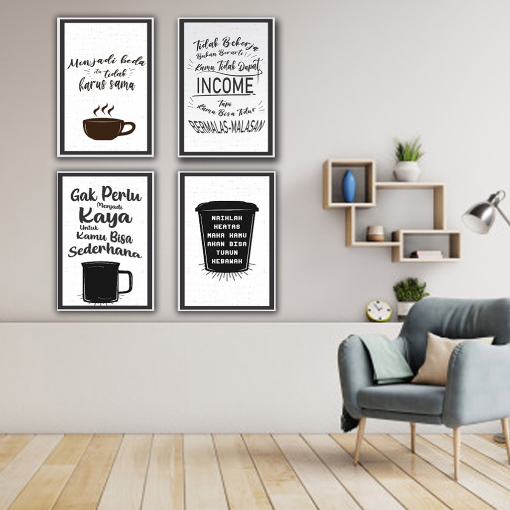 grosiramanah [TERMURAH] Hiasan Dinding Poster Kayu Pajangan Walldecor Quote Vintage 20x30