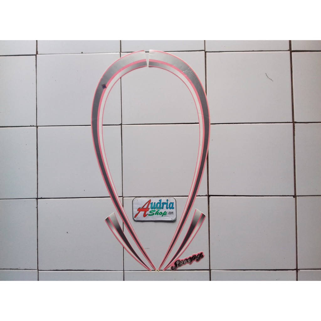 Striping Stiker Motor Honda Scoopy Stylish 2012 Pink