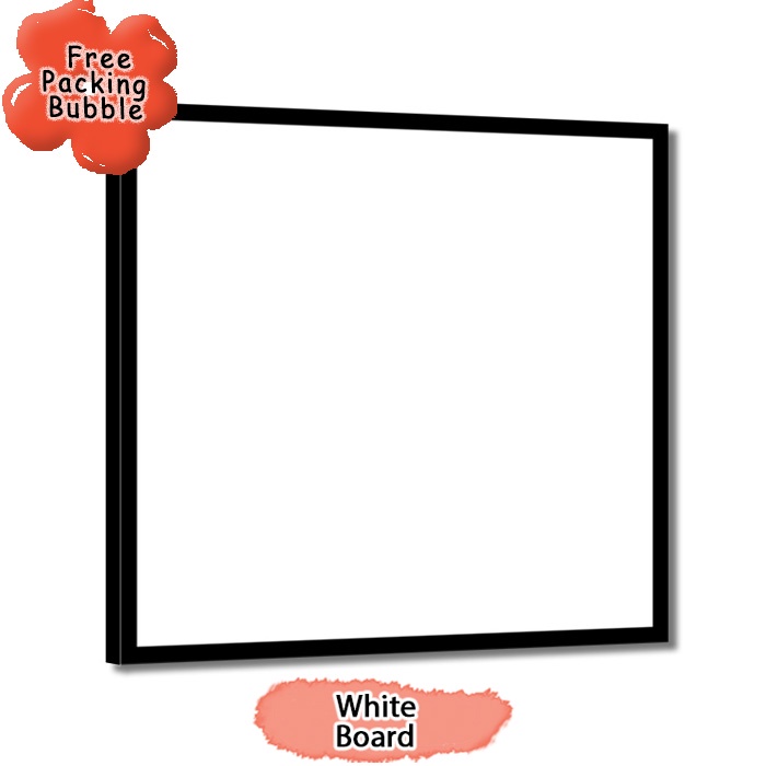 

White Board Melamin / Papan Tulis Putih Ukuran 60x60 cm