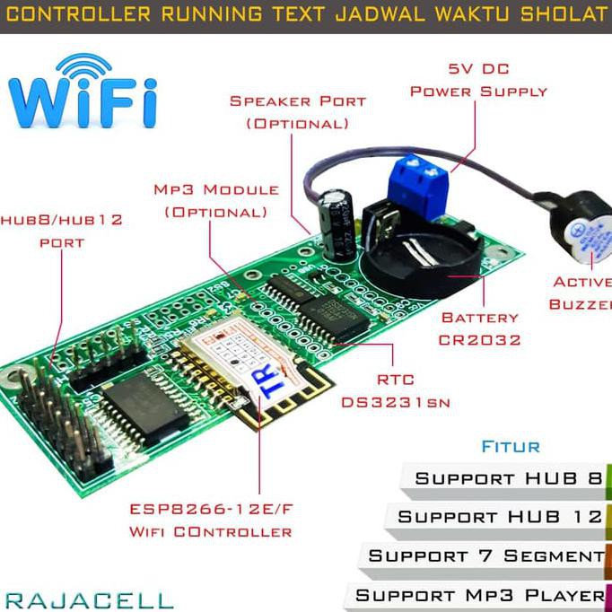 Controller Running Text JWS Wifi Jadwal Sholat Abadi Videotron Masjid -
