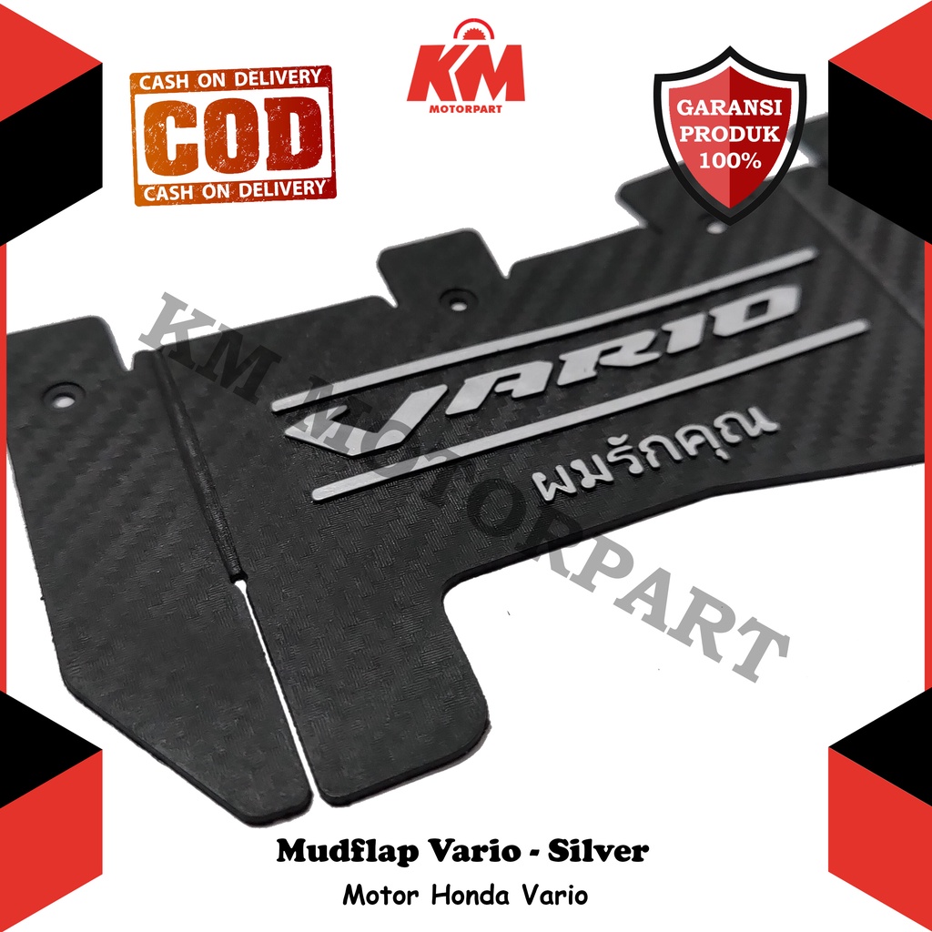 Mudflap Mud Flap Vario Penahan Lumpur Model Karbon Pelindung Motor Aksesoris Variasi Motor Vario