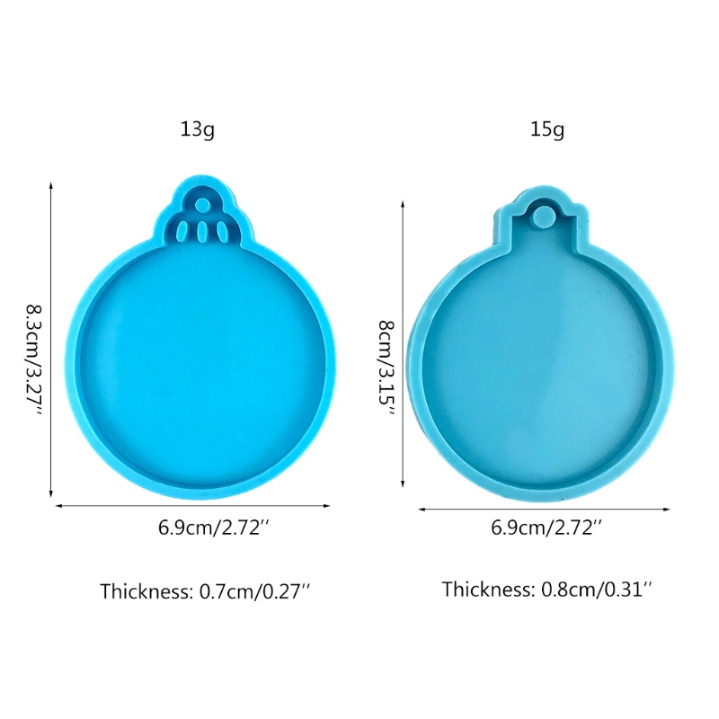 Siy Cetakan Resin Epoxy Bentuk Gantungan Kunci Natal Bahan Silikon Untuk DIY Perhiasan