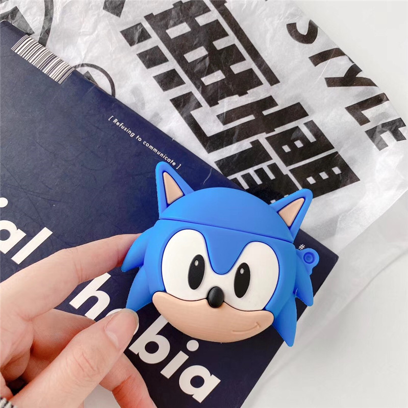 Kreatif Lucu Kartun Sonic the Hedgehog Desain Lembut Silikon Earphone Case Untuk Apple AirPods Pro Untuk Airpods2 1 Perlindungan Anti Jatuh Nirkabel Bluetooth Headset Cover Untuk AirPods