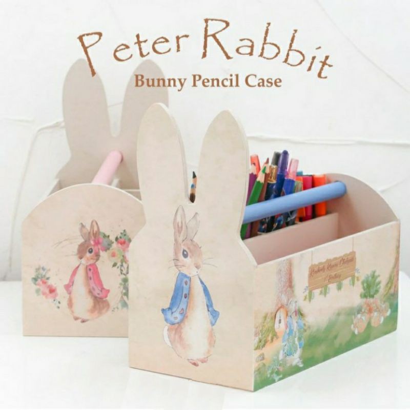 

BUNNY PENCIL CASE LARGE Kotak Pensil Kayu TEMPAT ALAT TULIS CUSTOM