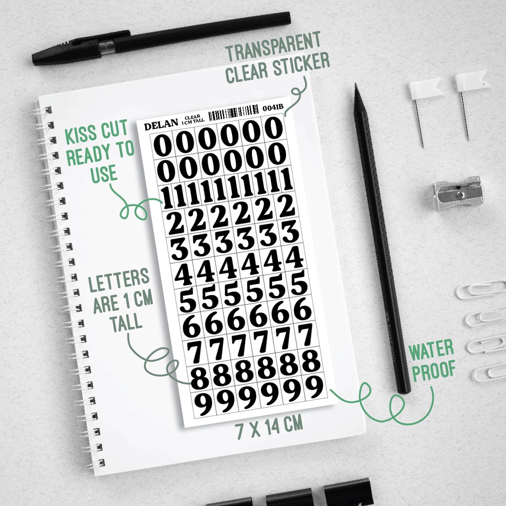

Stiker Angka Hitam Putih Label Kalender Jurnal 1 CM Clear StickerParty 0040