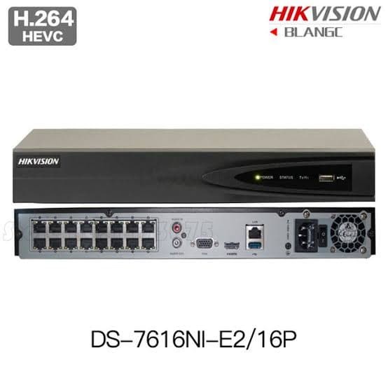 NVR 16CH HIKVISION DS-7616NI-E2/16P NVR 16 CHANNEL HIKVISION POE RESMI