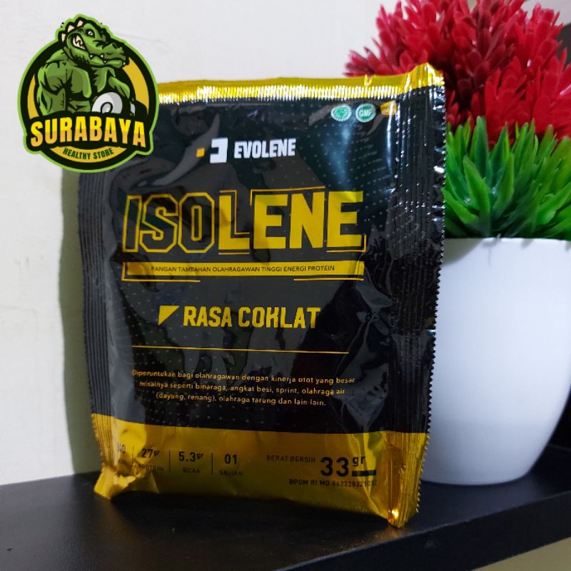 EVOLENE ISOLENE 1 SACHET BPOM HALAL WHEY PROTEIN ISOLATE NOT 50