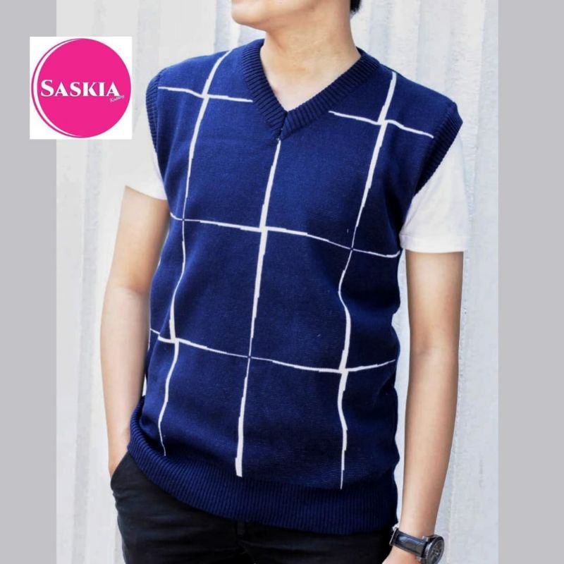 sweater vest top pria#rajut pria#pakaian pria#rompi pria#vest top pria