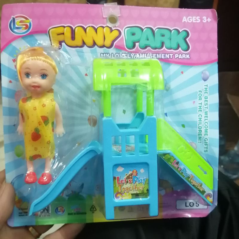 MAINAN SELUNCURAN + BONEKA FUNNY PARK  LO5