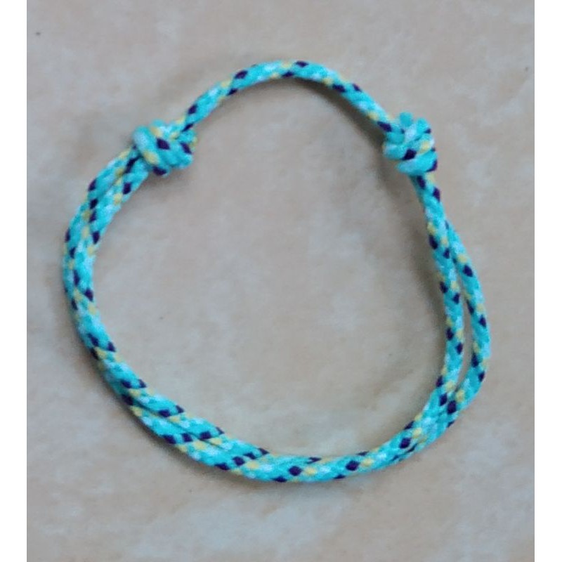 Gelang Tali Simple Prusik Tali Gunung Outdoor-Tosca Bintik Hitam