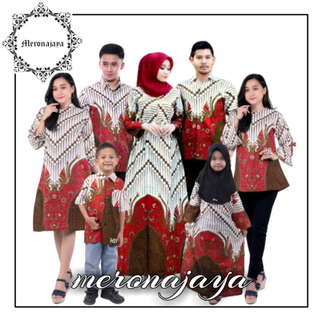 SENO MERAH PUTIH | Batik couple keluarga modern batik keluarga gamis jumbo termurah di shopee Baju batik keluarga