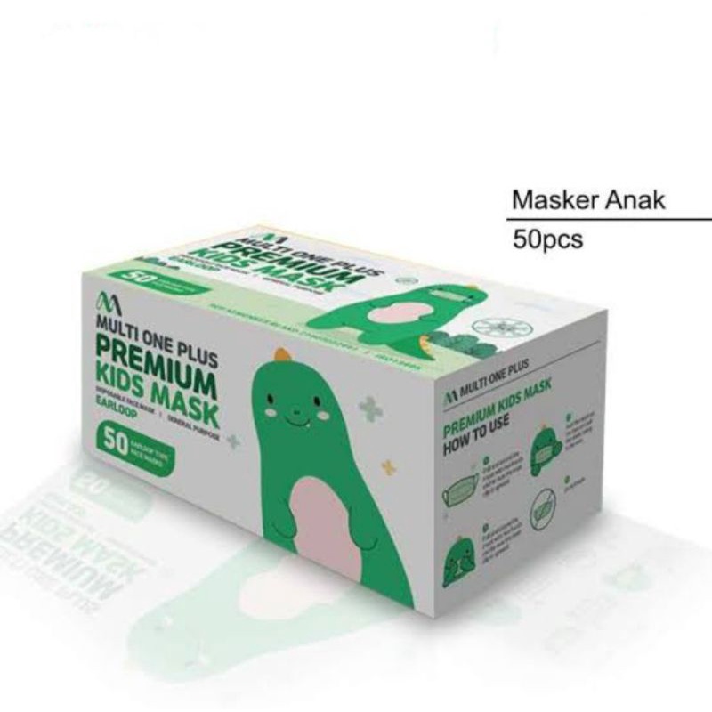 Masker anak Multi One Plus premium 3 ply isi 50 pcs