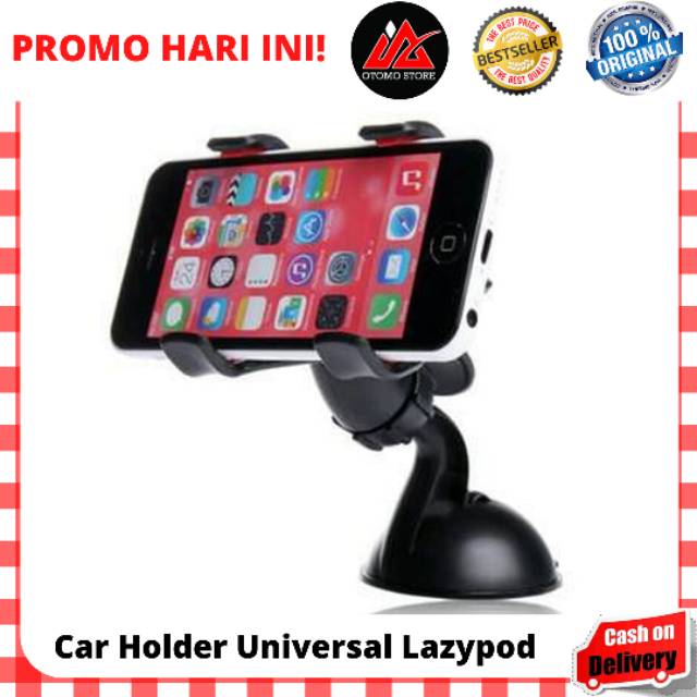 CAR HOLDER UNIVERSAL Lazypod Phone Holder 360 Derajat Car Holder Hp Mobil Phone Mount Handphone Gps