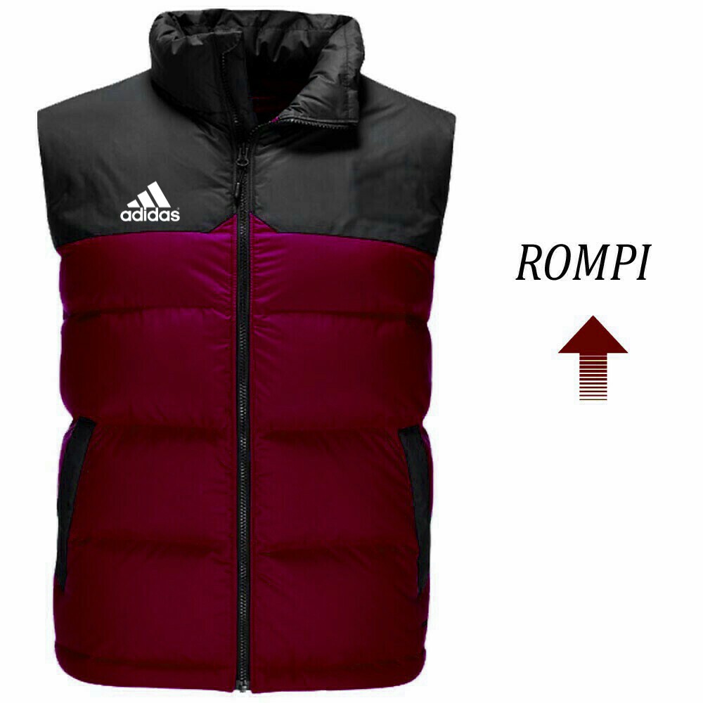Jaket Rompi Maroon Logo Adidas