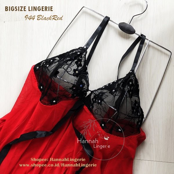 JUMBO 5XL 4XL 3XL 2XL Hannah Lingerie Orginal - Pink Cantik, Hitam Sexy, Ungu Anggun, Baju Tidur Transparan Kado Pernikahan Suami Istri Isi Seserahan Gaun Malam Pertama944