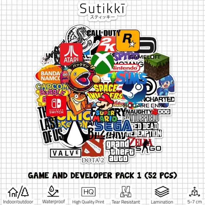 

Sticker Pack Logo Video Game Developer Stiker Laptop Vinyl - Set 1 sukik90 Murah