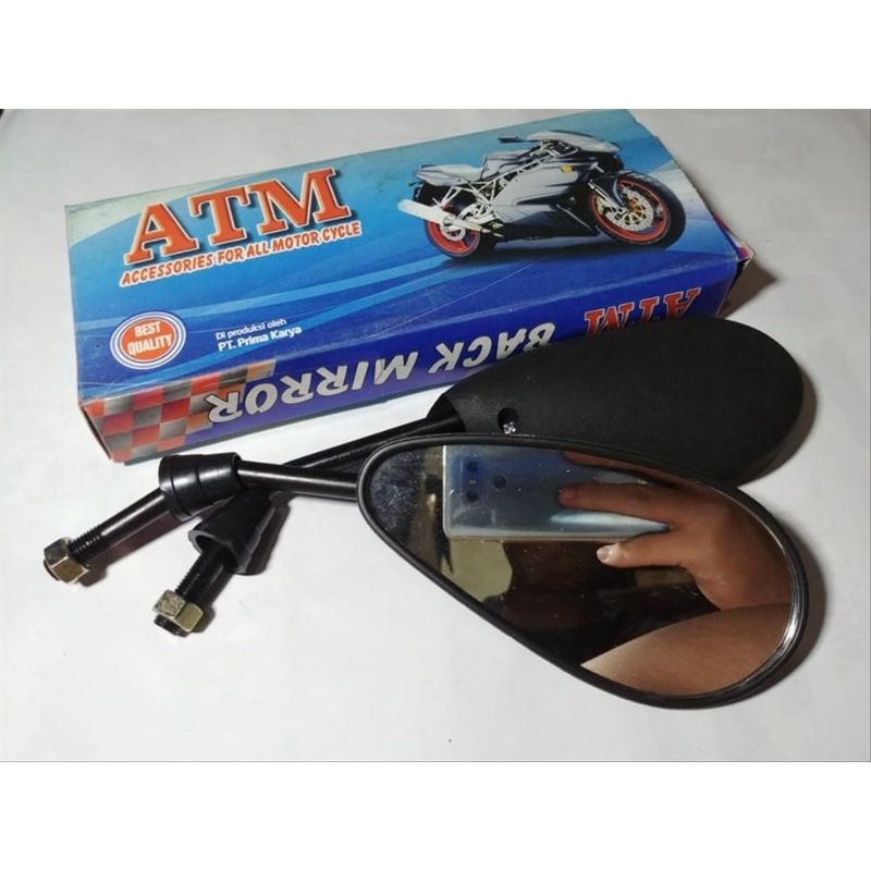 Spion Standar Satria Fu Tangkai hitam Universal