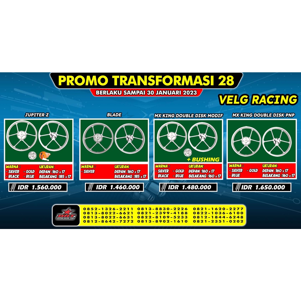 VELG RACING BRT MX KING (DOUBLE DISK MODIF)