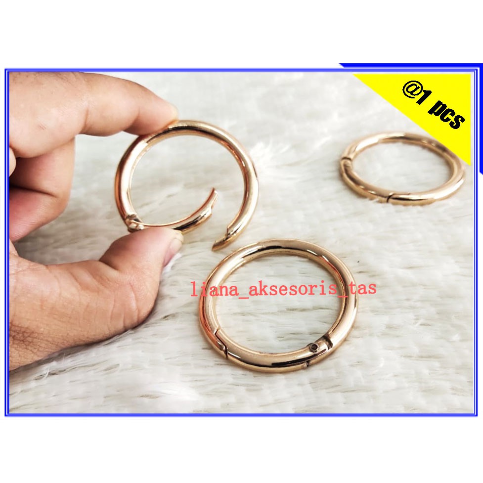 AKSESORIS TAS WANITA RING O BUKA TUTUP TAS 4 CM TEBAL IMPORT - RING O BUKA TUTUP UNTUK TAS WANITA