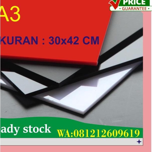 

✳ acrylic warna lembaran 3mm A3 30x42cm - susu ♥