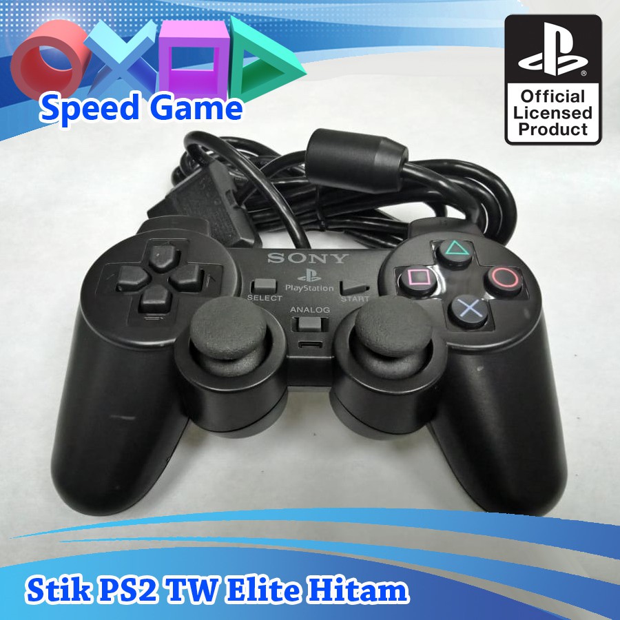 Stick stik PS2 PS 2 TW Hitam ELITE stik ps2 ps stik PlayStation/stik getar merek ELITE 02