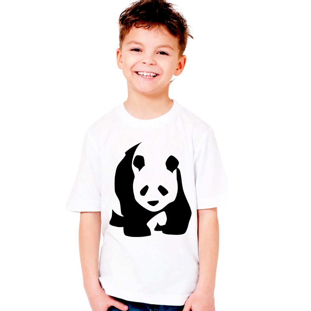 Kaos T Shirt Anak Laki Laki Perempuan Lengan Pendek Gambar Kartun Panda
