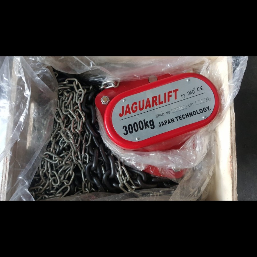 Chainblok Jaguar Lift 3 ton 10 meter / Katrol 3x10 Chain Blok