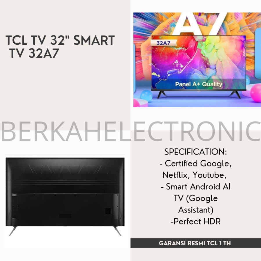 TCL TV 32 INCH SMART TV 32A7