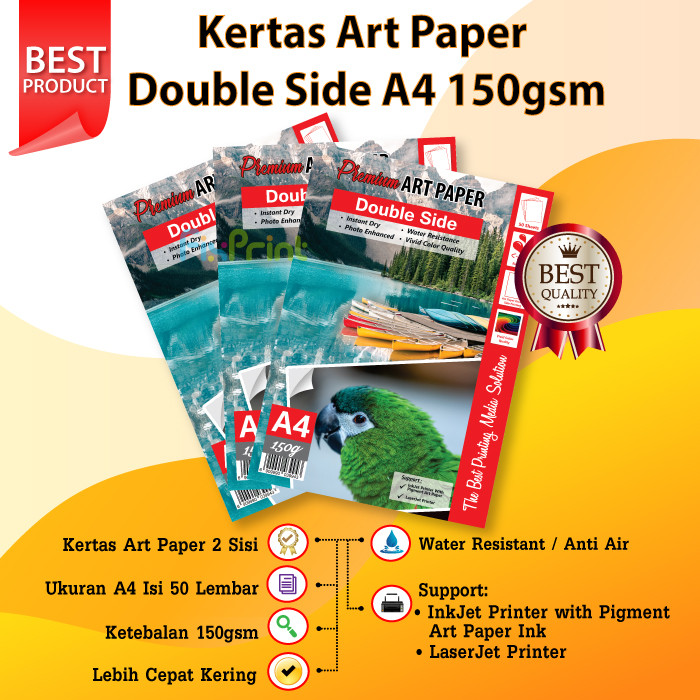

Kertas Art Paper A4 150 GSM 1pack / 50 Lembar FSB907