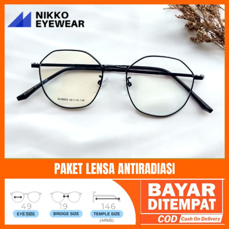 Frame Kacamata 8903, Gratis Lensa Minus Antiradiasi