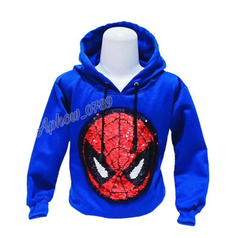 HOODIE ANAK/SWITER KUPLUK KARAKTER LED(NYALA)2-9TAHUN