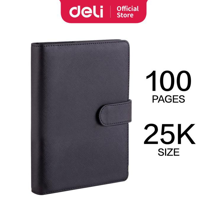 

Notebook / Deli Loose-Leaf Notebook Buku Catatan 25K 210 * 145Mm 100 Lembar 315X - Hitam