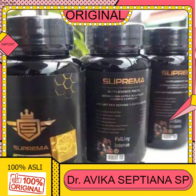 100% ASLI Suprema Asli Original Obat Pembesar Kelamin Vital Kuat Pria Tahan Lama Permanen