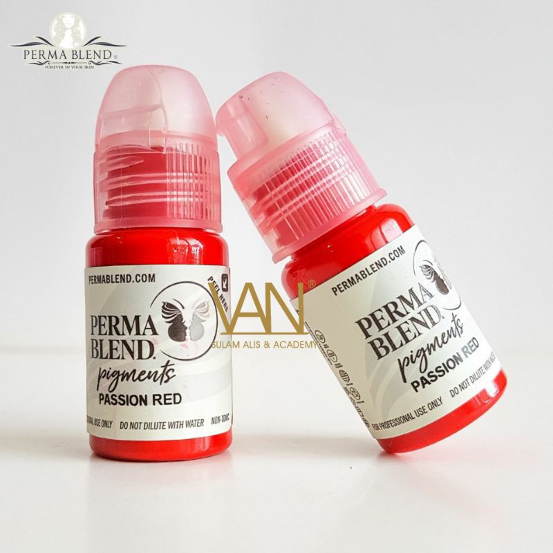 TINTA SULAM BIBIR ORIGINAL PERMABLEND MADE IN USA PASSION RED 15 ML