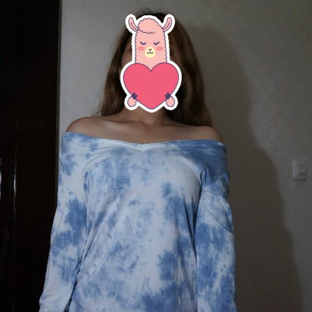 Tie Dye Wanita Lengan Panjang Custom Warna (OLD NAVY)